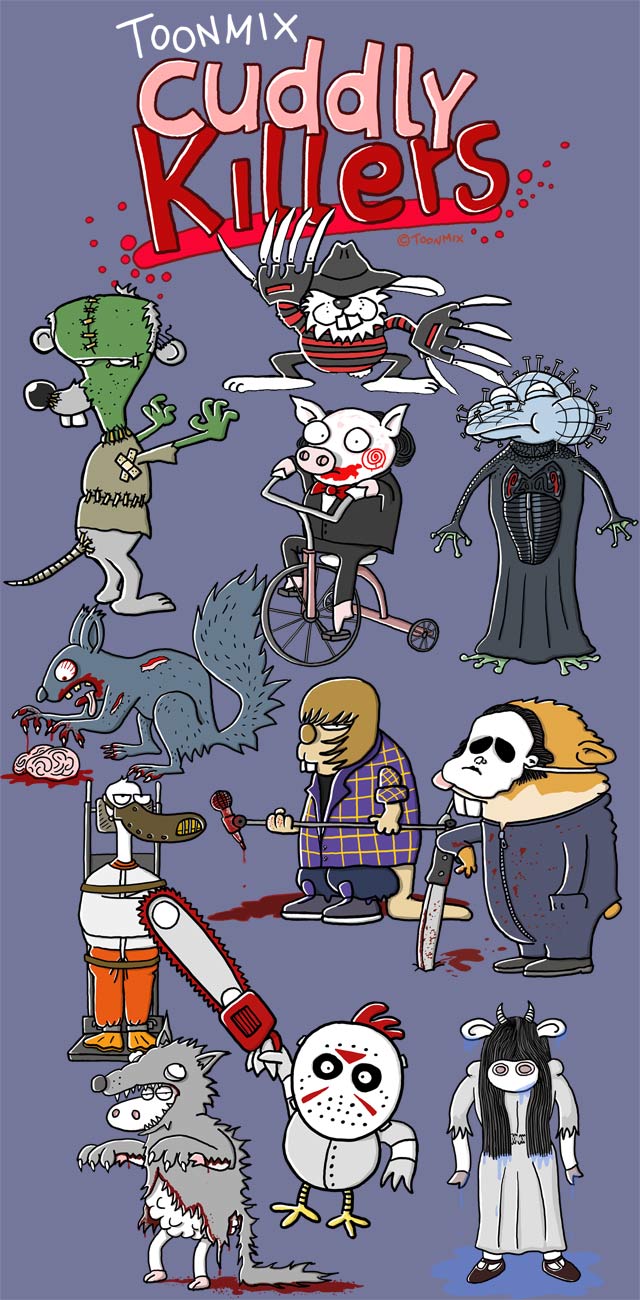 TShirt Halloween Collection: Cuddly Killers